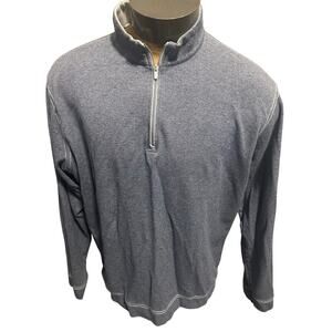 Johnnie-O Mens XXL Half ZIP Blue Pullover